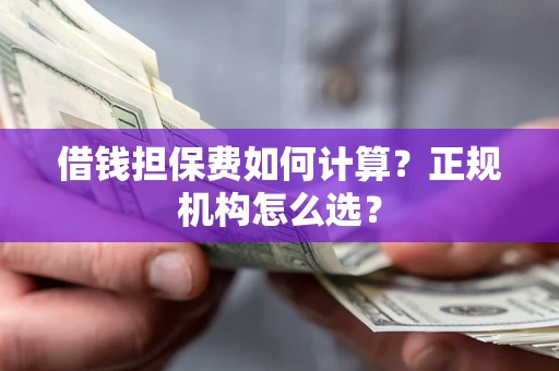 武汉借钱担保费如何计算？正规机构怎么选？
