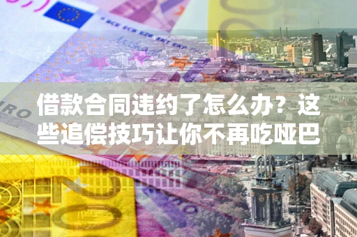 武汉借款合同违约了怎么办？这些追偿技巧让你不再吃哑巴亏