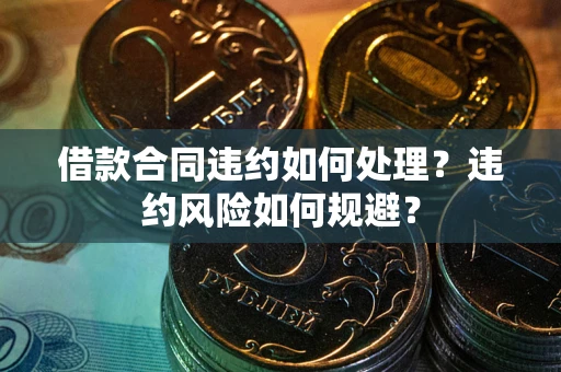 武汉借款合同违约如何处理？违约风险如何规避？