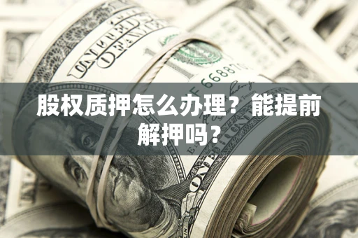 武汉股权质押怎么办理？能提前解押吗？