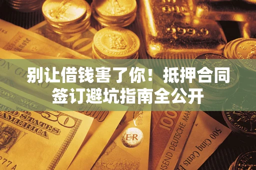 武汉别让借钱害了你！抵押合同签订避坑指南全公开